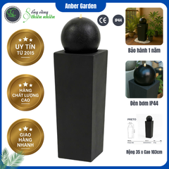 Đài phun composite - thác nước phong thủy luân PRETO (Màu đá Nature Lite)