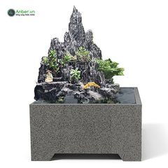 [LỌC SINH HỌC] Hồ cá non bộ composite Anber Fish - Núi đá thác nước MS3668
