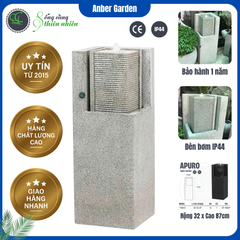 Đài phun composite - thác nước phong thủy luân APURO (Màu giả đá)