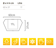 Chậu composite Anber VELSEN (Màu giá đá Facet)