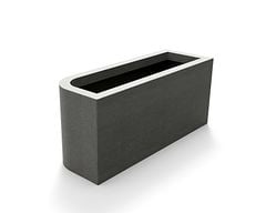 Bộ chậu cong composite Anber AURA - Ban công (Màu giả đá Smartline)