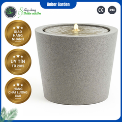 Đài phun composite - thác nước phong thủy luân DORO (Màu đá Naturelite)
