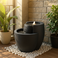 Đài phun composite - thác nước phong thủy luân COMALLO (Màu đá Naturelite)