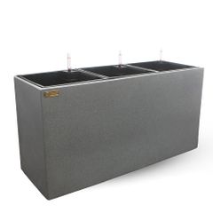 Chậu composite Anber AURA Smartline + Tự tưới AWS + Bánh xe ẩn