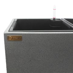 Chậu composite Anber AURA Smartline + Tự tưới AWS + Bánh xe ẩn