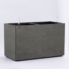 Chậu composite Anber AURA Smartline + Tự tưới AWS + Bánh xe ẩn