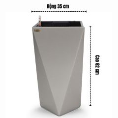 Chậu composite Anber DIAMOND (Sơn màu) + Tự tưới AWS