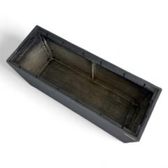 Chậu composite Anber AURA (Màu giả đá Basalt) + Tự tưới AWS + Bánh xe ẩn