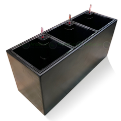 Chậu composite Anber AURA (Sơn Màu) + Tự tưới AWS + Bánh xe ẩn