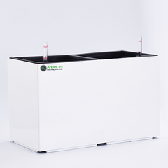 Chậu composite Anber AURA (Sơn Màu) + Tự tưới AWS + Bánh xe ẩn