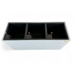 Chậu composite Anber AURA Smartline + Tự tưới AWS + Bánh xe ẩn