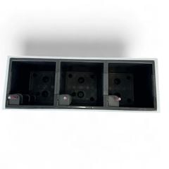 Chậu composite Anber AURA Smartline + Tự tưới AWS + Bánh xe ẩn