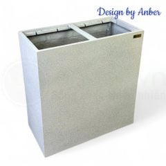 Chậu composite Anber AURA Smartline + Tự tưới AWS + Bánh xe ẩn