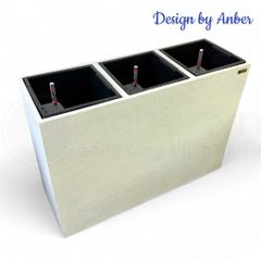 Chậu composite Anber AURA Smartline + Tự tưới AWS + Bánh xe ẩn