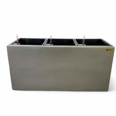 Chậu composite Anber AURA (Sơn Màu) + Tự tưới AWS + Bánh xe ẩn