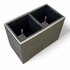 Chậu composite Anber AURA (Sơn Màu) + Tự tưới AWS + Bánh xe ẩn