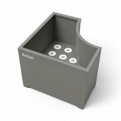 Bộ chậu trồng cây cao cấp ban công, sân thượng - Anber AURA - Composite sợi - Siêu nhẹ (không độn) Smartline