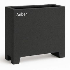 [CHÂN ĐẾ CAO H5cm] Chậu composite sợi chữ nhật Anber PAN (Màu đá Basalt)