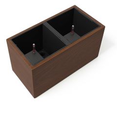 Chậu composite Anber AURA (Sơn Màu) + Tự tưới AWS + Bánh xe ẩn