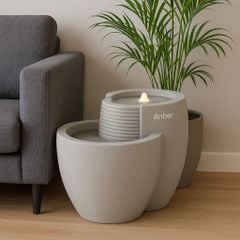 Đài phun composite - thác nước phong thủy luân COMALLO (Màu đá Naturelite)