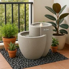 Đài phun composite - thác nước phong thủy luân COMALLO (Màu đá Naturelite)