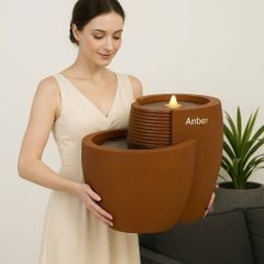 Đài phun composite - thác nước phong thủy luân COMALLO (Màu đá Naturelite)