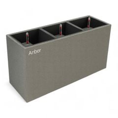 Chậu composite Anber AURA Smartline + Tự tưới AWS + Bánh xe ẩn