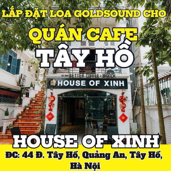 Loa Goldsound cho House of Xinh, Hà Đông, amply 2 kênh 380w, bluetooth 5.0, loa treo tường 13w, loa được thiết kế riêng cho quán, bật lớn không tạp âm, miễn phí công lắp đặt, bảo hành dài hạn 5 năm