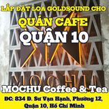 Loa Goldsound cho MOCHU Coffee & Tea, TP.HCM, amply 2 kênh 380w, bluetooth 5.0, loa V101 - 15w, loa được thiết kế riêng cho quán, bật lớn không tạp âm, miễn phí công lắp đặt, bảo hành dài hạn 5 năm