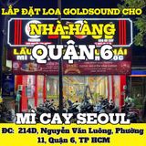Loa Goldsound cho Mì Cay SEOUL Nguyễn Văn Luông, TP HCM, loa được thiết kế riêng cho quán, bật lớn không tạp âm, miễn phí công lắp đặt, bảo hành dài hạn 5 năm