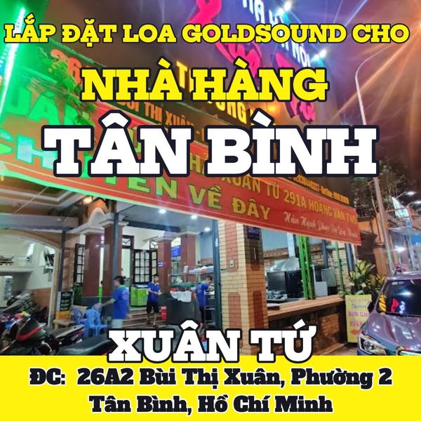 Loa Goldsound cho Bún chả Hà Nội Xuân Tứ, Hà Nội, loa được thiết kế riêng cho quán, bật lớn không tạp âm, miễn phí công lắp đặt, bảo hành dài hạn 5 năm