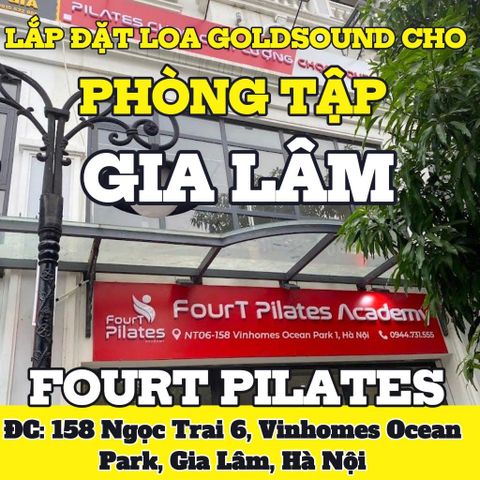 Loa Goldsound cho Pilates Ocean Club, Hà Nội, loa được thiết kế riêng cho quán, bật lớn không tạp âm, miễn phí công lắp đặt, bảo hành dài hạn 5 năm