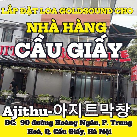 Loa không dây cho nhà hàng Ajithu-아지트막창, Hà Nội, loa được thiết kế riêng cho quán, miễn phí công lắp đặt, bảo hành dài hạn 5 năm