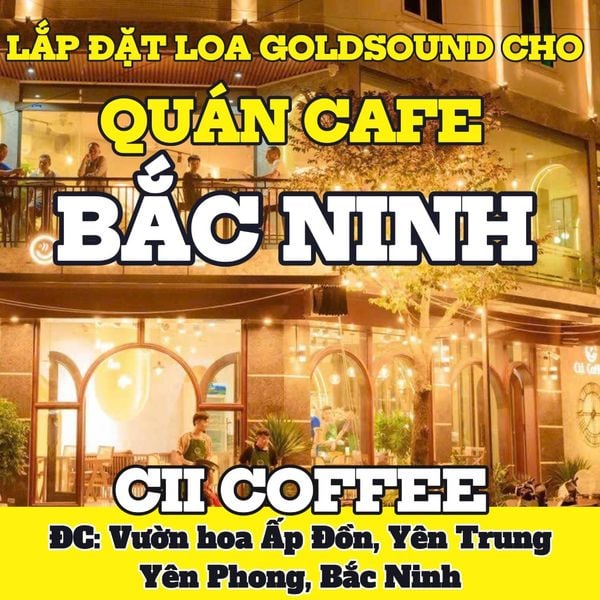 Loa Goldsound cho Cii Coffee, Bắc Ninh, amply 2 kênh 900w, bluetooth 5.0, loa V55C-55w, loa được thiết kế riêng cho quán, bật lớn không tạp âm, miễn phí công lắp đặt, bảo hành dài hạn 5 năm