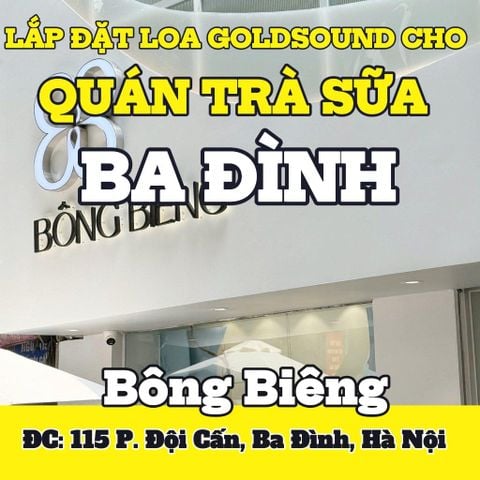 Loa Goldsound cho quán Trà sữa Bông Biêng, amply 2 kênh 380w, bluetooth 5.0, loa âm trần VAT28 - 28w, loa được thiết kế riêng cho quán, bật lớn không tạp âm, miễn phí công lắp đặt, bảo hành dài hạn 5 năm