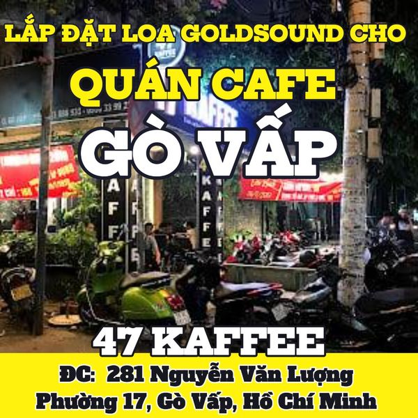 Loa Goldsound cho 47 kaffee, HCM, amply 2 kênh 900w, bluetooth 5.0, loa V40C - 40w, loa V130-130w, loa được thiết kế riêng cho quán, bật lớn không tạp âm, miễn phí công lắp đặt, bảo hành dài hạn 5 năm
