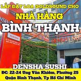 Loa Goldsound cho nhà hàng Densha Sushi, amply 2 kênh 800w, bluetooth 5.0, loa V130 - 130w, loa 13w, loa được thiết kế riêng cho quán, bật lớn không tạp âm, miễn phí công lắp đặt, bảo hành dài hạn 5 năm