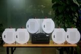 [Diện tích 120m2 + 2 Kênh] A384PU-2K Goldsound 2 vùng âm lượng 380w + 6 loa âm trần Goldsound VAT38 - 38w, loa được thiết kế riêng cho quán, bật lớn không tạp âm, miễn phí công lắp đặt, bảo hành dài hạn 5 năm.