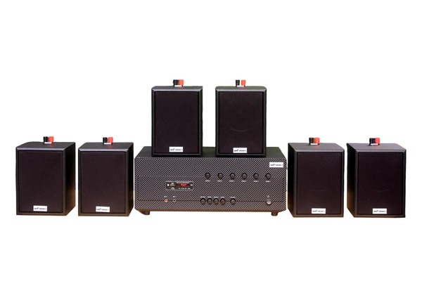 [Diện tích 120m2 + 06 Kênh] A384_SG-6K Goldsound 6 vùng âm lượng 1200w + 6 loa Goldsound V24C_SG, Amply 4 - 6 vùng âm lượng, loa được thiết kế riêng cho quán, bật lớn không tạp âm, miễn phí công lắp đặt, bảo hành dài hạn 5 năm.