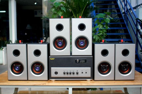 [100 - 160 M2] Dàn loa treo tường Gold4cafe: 01 âm ly A400 + 06 loa treo tường V26