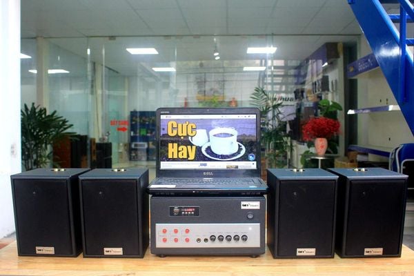 Loa treo tường, phát nhạc nền thông báo: Dàn loa V25 (Amply A380+ 4c 25)