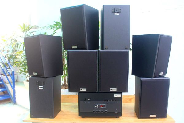 Dàn loa treo tường thông báo phát nhạc nền tự động: Amply A1800 + 8 V70C (V70)