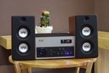 Loa cafe, Loa nhà hàng: Dàn Hifi âm ly rời Amply W200  loa W60 Hippie style.