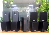 [Diện tích 160m2 + 02 Kênh] Amply AMT384_DA Goldsound 2 vùng âm lượng 380w + 8 loa Goldsound V25C_DA 25w, loa được thiết kế riêng cho quán, bật lớn không tạp âm, miễn phí công lắp đặt, bảo hành dài hạn 5 năm.