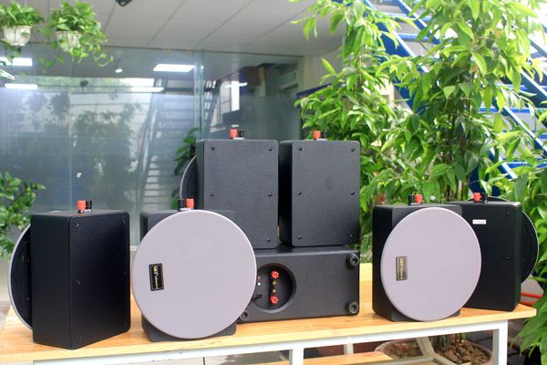 Combo 6 Loa âm trần thùng gỗ VAT16 + âm ly A384