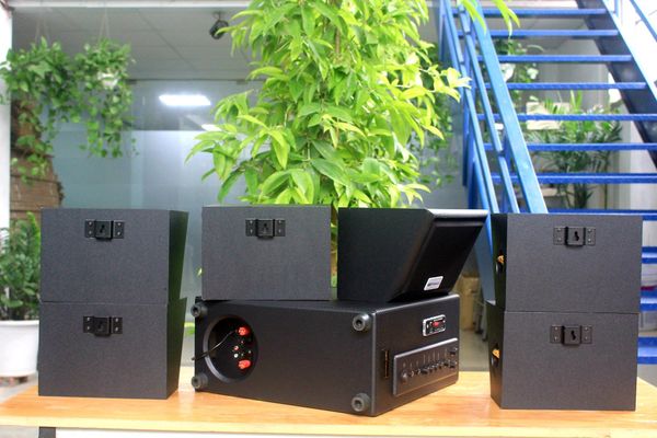 [Diện tích 120m2 + 02 Kênh] A906 Goldsound 2 vùng âm lượng 900w + 6 loa Goldsound ngoài trời V40NT 40w, loa được thiết kế riêng cho quán, bật lớn không tạp âm, miễn phí công lắp đặt, bảo hành 12 tháng