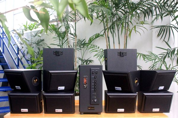 [Diện tích 200m2 + 02 Kênh] A906 Goldsound 2 vùng âm lượng 900w + 10 loa Goldsound ngoài trời V40NT 40w, loa được thiết kế riêng cho quán, bật lớn không tạp âm, miễn phí công lắp đặt, bảo hành 12 tháng
