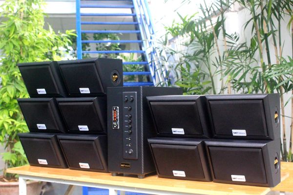 [Diện tích 200m2 + 02 Kênh] A906 Goldsound 2 vùng âm lượng 900w + 10 loa Goldsound ngoài trời V40NT 40w, loa được thiết kế riêng cho quán, bật lớn không tạp âm, miễn phí công lắp đặt, bảo hành 12 tháng