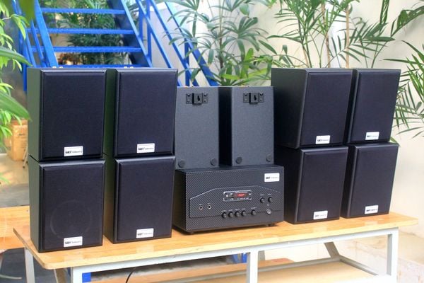 [Diện tích 200m2 + 02 Kênh] A907 Goldsound 2 vùng âm lượng 900w + 10 loa Goldsound V25C 25W, loa được thiết kế riêng cho quán, bật lớn không tạp âm, miễn phí công lắp đặt, bảo hành dài hạn 5 năm.