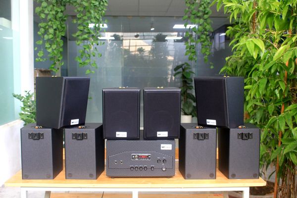 [Diện tích 160m2 + 2 Kênh] A907 Goldsound 2 vùng âm lượng 900w + 8 loa Goldsound V25C - 25W, loa được thiết kế riêng cho quán, bật lớn không tạp âm, miễn phí công lắp đặt, bảo hành dài hạn 5 năm.